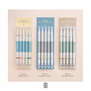 Bộ sản phẩm 5 bút highlight 2 đầu Hàn Quốc