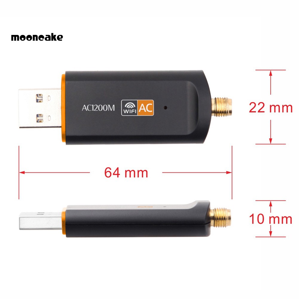 Usb 3.0 Thu Sóng Wifi Thẻ Mạng Không Dây 1200m 2.4 / 5ghz