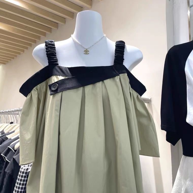 Áo Kiểu Trễ Vai Màu Trơn Phong Cách Hàn Quốc Thời Trang Mùa Hè Mới 2022