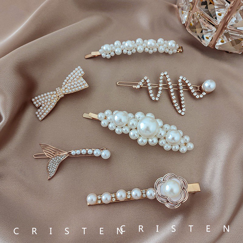 Kẹp Tóc Đính Ngọc Trai Thời Trang Hàn Quốc