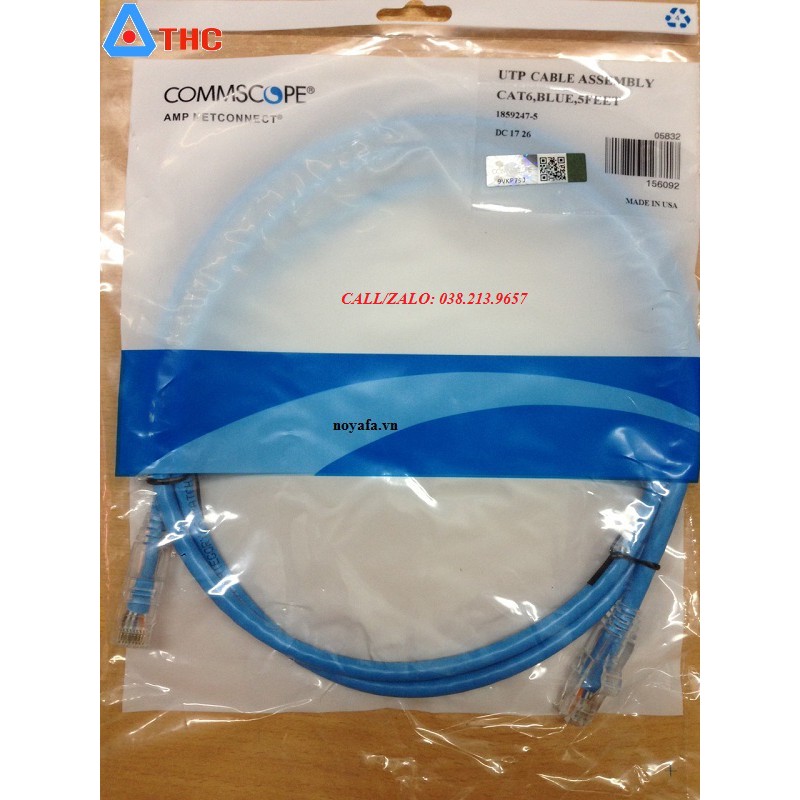 Khuyến mại: Dây nhẩy Patch cord Commscope cat6 dài 1,5m mã 1859247-5