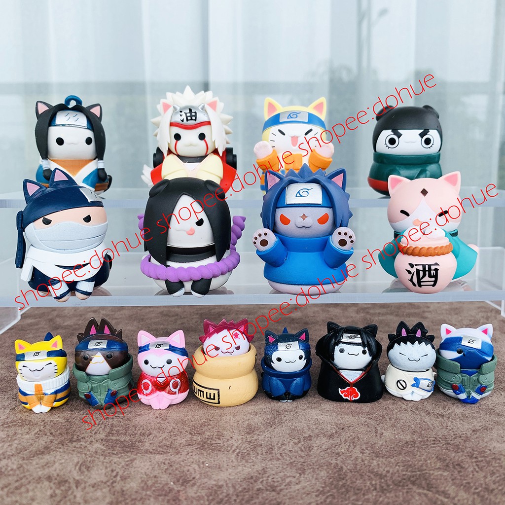 Set 8 Mô Hình Mèo Naruto Tsum Tsum