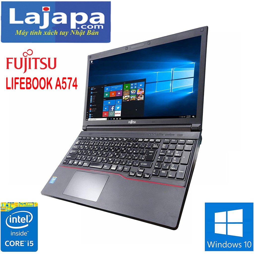 [MADE IN JAPAN] FUJITSU A574 Core-i5 Máy Tính laptop Cũ, Nội Địa Nhật Siêu Bền giá rẻ  LAJAPA