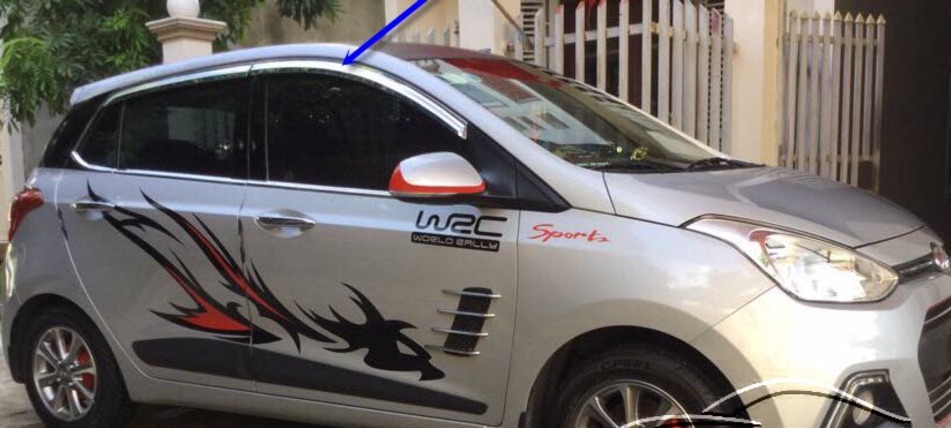 BỘ VÈ CHE MƯA MẠ CROM XE I10 GRAND 2014 - 2020