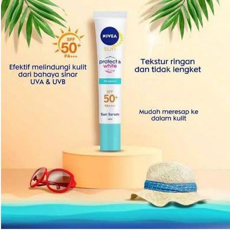 KEM CHỐNG NẮNG VÀ DƯỠNG TRẮNG DA NIVEA SPF50+ PA+++: 30ML