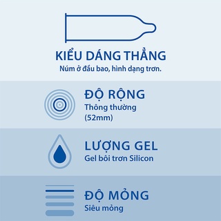 Bao Cao Su Siêu Mỏng Durex Invisible Extra Thin Extra Sensitive Hộp 3 Cái