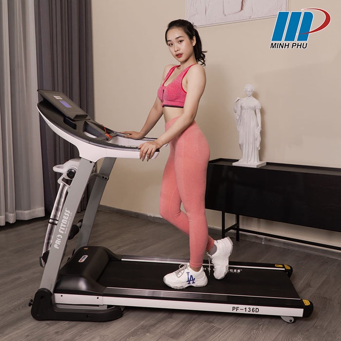 Máy chạy bộ điện đa năng cho gia đình Pro Fitness PF-136 có nâng độ dốc tự động + động cơ 2.5HP