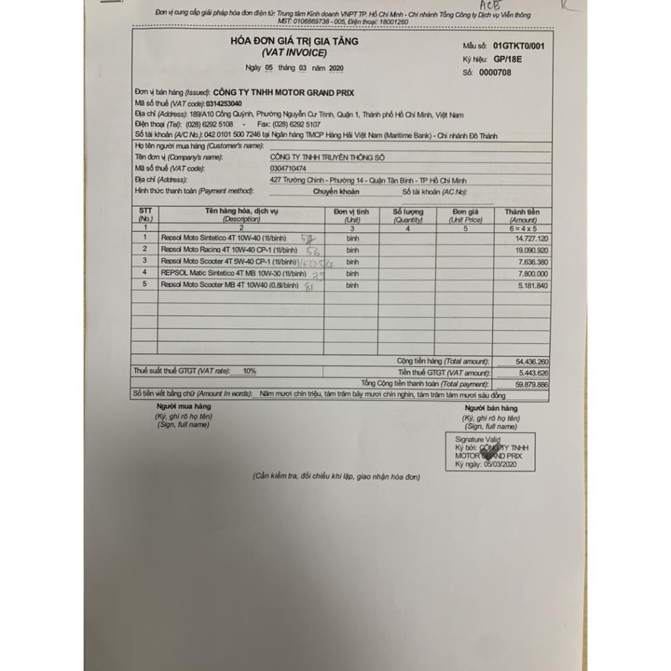 Nhớt Repsol Moto Scooter MB 4T 10W40 0.8L