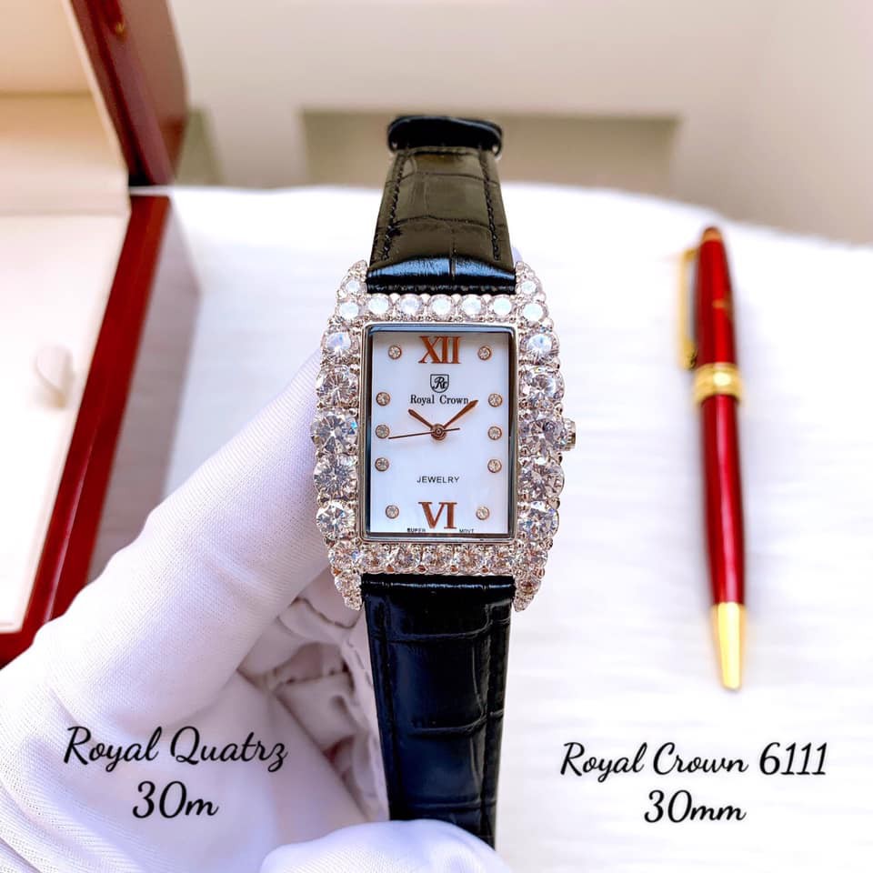 Đồng Hồ Nữ Chính Hãng Dây Da Royal Crown 6111 Chống Nước Chống Xước | BigBuy360 - bigbuy360.vn