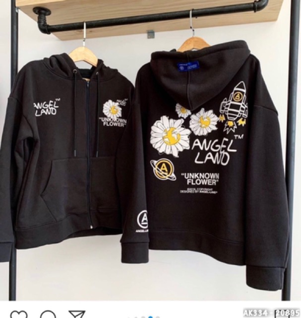 🎆𝐍𝐢̉ 𝐁𝐨̂𝐧𝐠 𝐋𝟏🎆 342 Áo Khoác Nỉ Hoa Cúc "ANGEL.LAND" Siêu Hot (Hình Thật) . | BigBuy360 - bigbuy360.vn