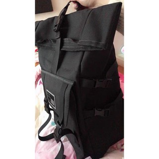 [FREE50K] Balo backpack đen basic phản quang 😱😱 ( ảnh thật)
