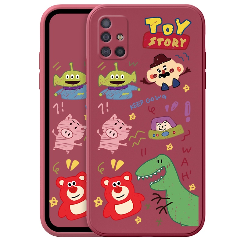 Ốp Điện Thoại Họa Tiết Hoạt Hình Toy Story Cho Samsung Galaxy A51 A71 M40S M31 M51 A10 A10S A20 A20S A30 A01CORE A215G Phone Casing  Silicon Fashion Camera Lens Protector Full Cover simple Liquid silicone Cases