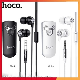Tai nghe Bluetooth HOCO E52 Black/White Chính hãng (Tai nghe 2 bên, Kẹp áo, v5.0) bảo hành 12 tháng 1 đổi 1
