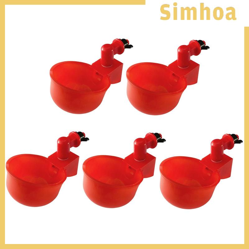 Bộ 5 Cốc Uống Nước Tự Động Bằng Nhựa Cho Gà Tiện Dụng