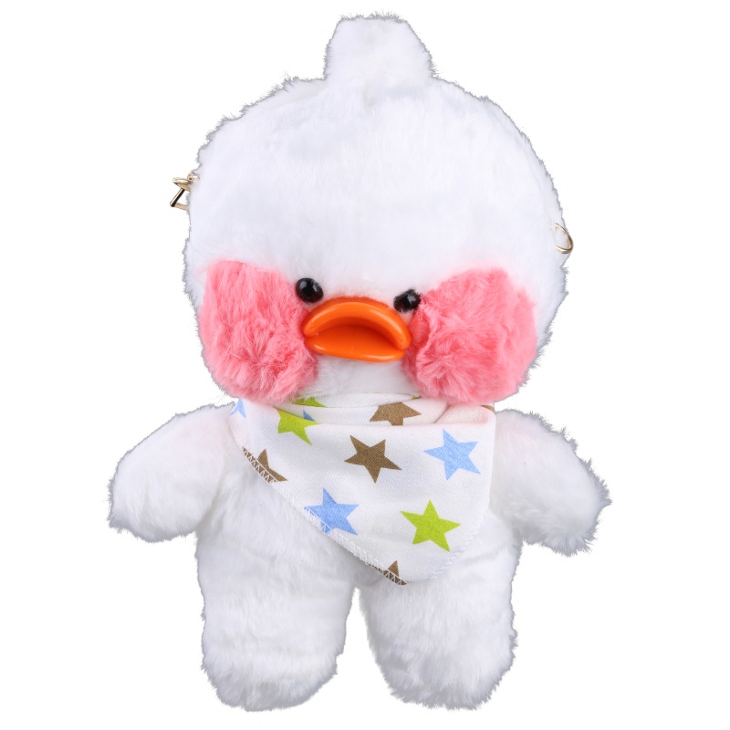 Túi Tote Đeo Vai / Đeo Chéo Phủ Lông Hình Chú Vịt Dễ Thương Thời Trang Cho Nữ