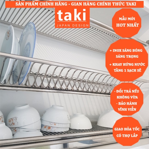 {CHÍNH HÃNG} Giá Bát Cố Định TAKI Dạng Chữ V Tủ Bếp INOX 304 - BẢO HÀNH VĨNH VIỄN (Có Thợ Lắp Đặt)