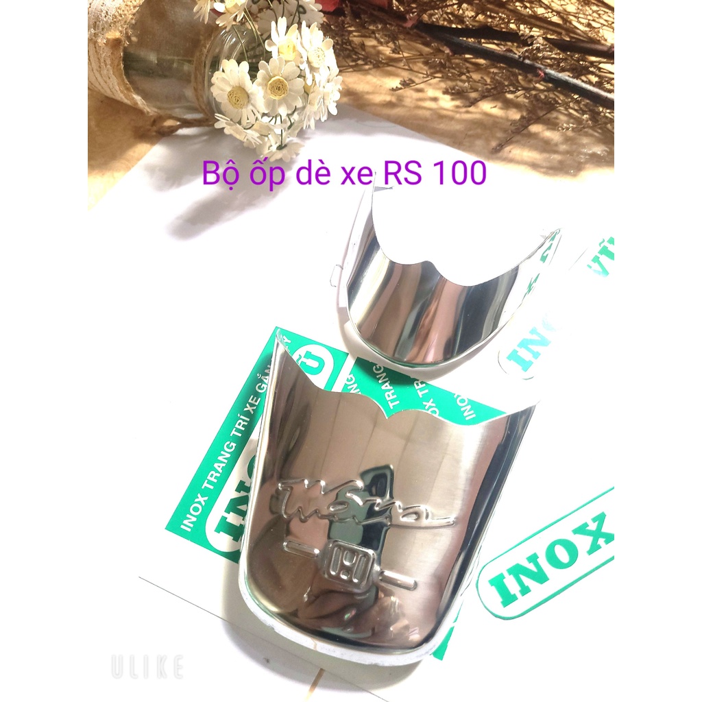 Combo Ốp dè INOX xe Wave RS 100i và Wave S 100i + 1 tem titan logo HONDDA giá 1 cặp tại xưởng INOX Vũ