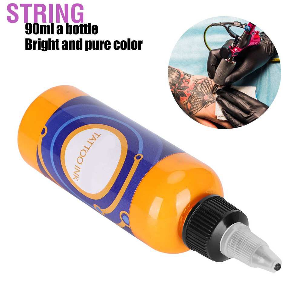 String Professional Portable Fast Coloring Body Tattoo Pigment Long Lasting Ink 90ml