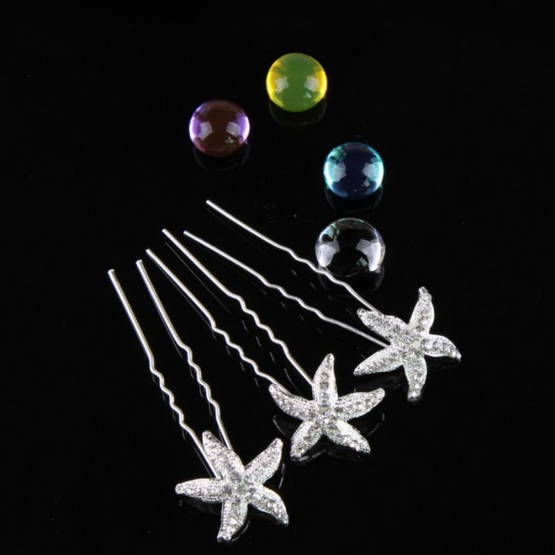 Trâm Cài Tóc Hình Sao Biển Bằng Bạc Cho Cô Dâu