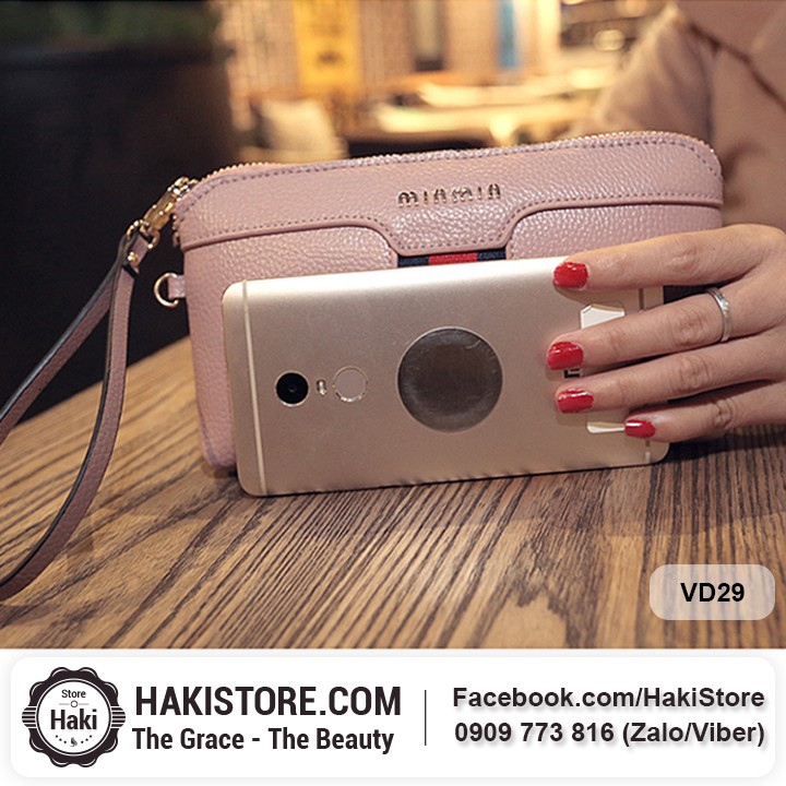 🎀 Ví da cầm tay xinh xắn Minmin để điện thoại - VD29 | BigBuy360 - bigbuy360.vn