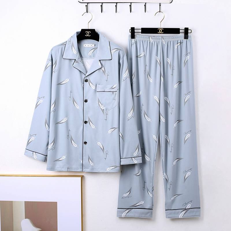 Đồ ngủ pijama cao cấp tay áo dài phù hợp với bốn mùa thời trang cho nam