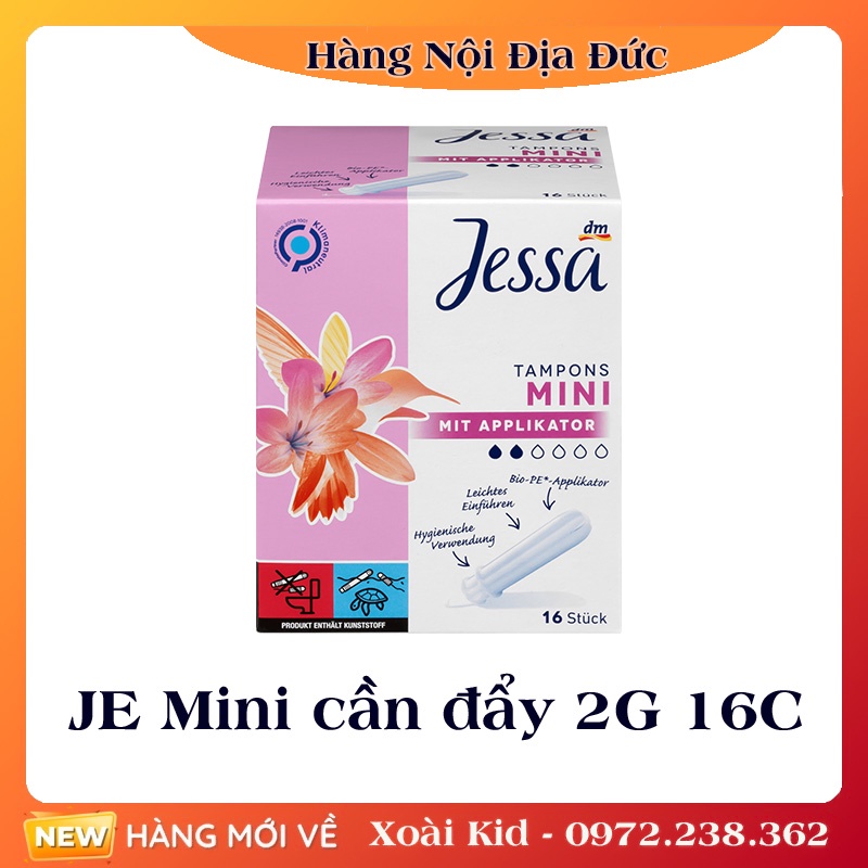 Băng vệ sinh tampon jessa đức đủ size - date mới đủ bill - ảnh sản phẩm 9