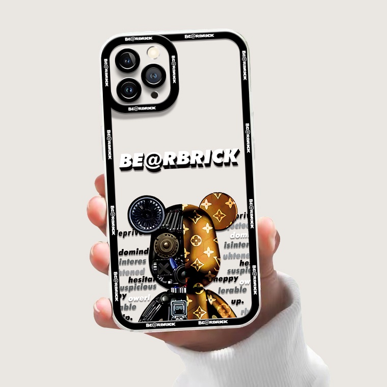 Ốp Điện Thoại Silicon TPU Mềm Trong Suốt Họa Tiết Gấu Cho IPhone 14 12 13 6 6S 7 8 14 Plus X XS XR 11 Pro Max