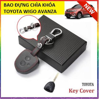 🌟CÓ SẴN🌟 Bao da chìa khoá xe Toyota Wigo Avanza - mẫu mới - OTO4S