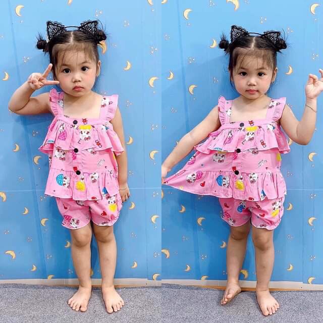 Bộ 2 dây bé gái Lanh thái tone thái tôn thái đẹp cao cấp- sỉ bộ lanh cho bé