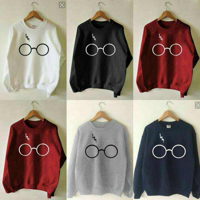 Áo Sweater In Hình Mắt Kính Harry Potter Độc Đáo