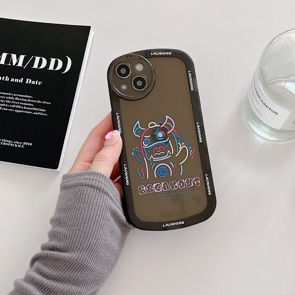 Ốp Điện Thoại Trong Suốt Họa Tiết Quái Vật Nhỏ Mới Cho iPhone 13 12 12 PRO MAX 7 / 8 PLUS XS XR XSMAX