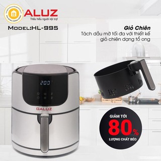 Nồi chiên không dầu Galuz 995 5.2L dòng điện tử tặng kèm bình xịt dầu