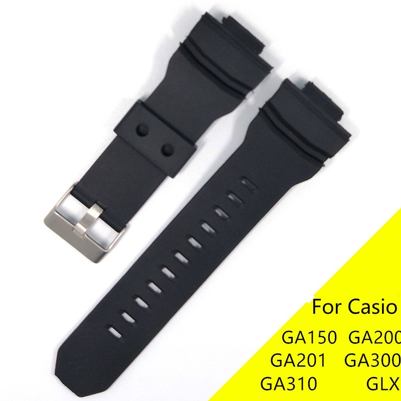 Phụ Kiện Đồng Hồ Dây Cao Su Cho Casio G-shock GA-150 GA 200 201 ga300 ga310 GLX Nam Khóa Pin Nhựa Dây Đồng Hồ Dây Đeo Đồng Hồ