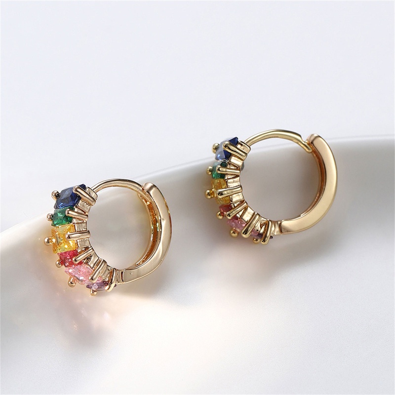 ✿ Khuyên Tai Vòng Đính Đá Zircon 10mm Cho Nữ