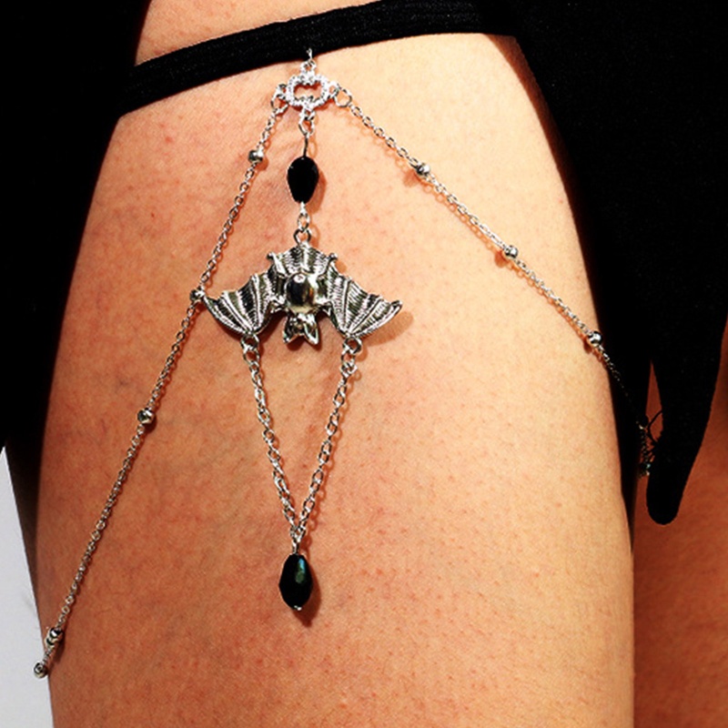 Vòng Đeo Chân Tua Rua Hình Dơi Phong Cách Gothic Thời Trang Cho Nữ