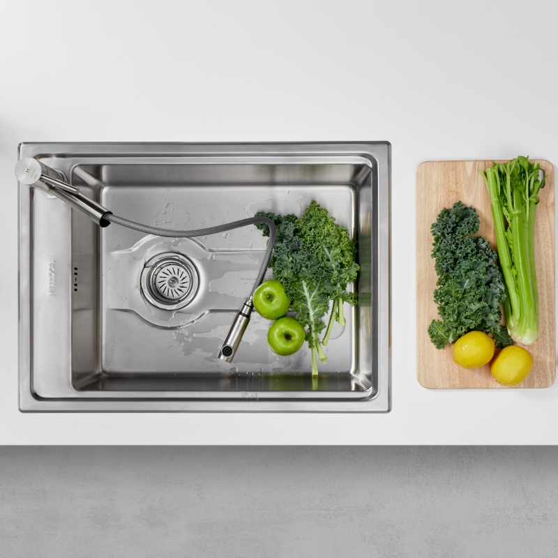 Chậu Rửa Chén Malloca MS 5066W - 1 Ngăn - Ngang 68cm