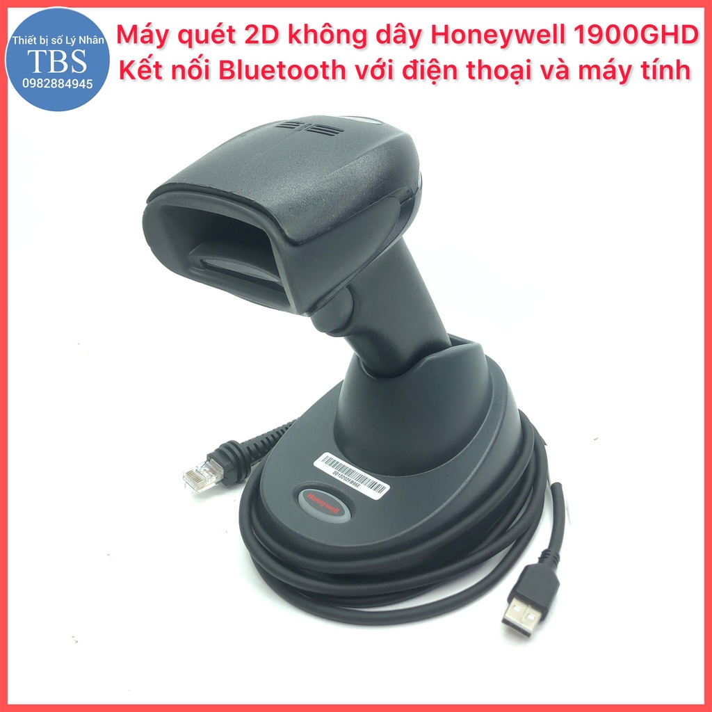 Máy quét 2D không dây Honeywell 1900GHD kết nối Bluetooth điện thoại và máy tính