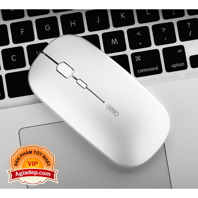 Chuột không dây tự sạc M1 (USB Wireless Mouse Re-chargeable) chuyên dùng cho Máy tính, Laptop (Trắng) | BigBuy360 - bigbuy360.vn