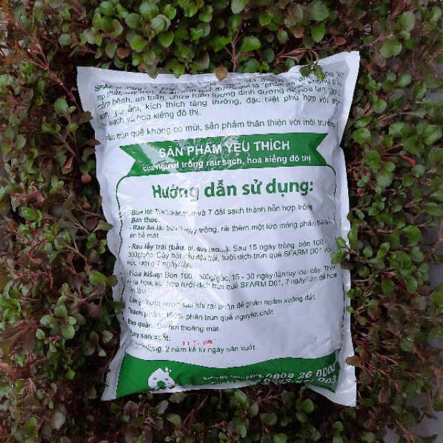 Bịch 2kg phân trùn quế hữu cơ SFARM Pb01 giảm ẩm ray mịn sàng lọc tạp chất cho rau sạch,cây kiểng, hoa nhà phố