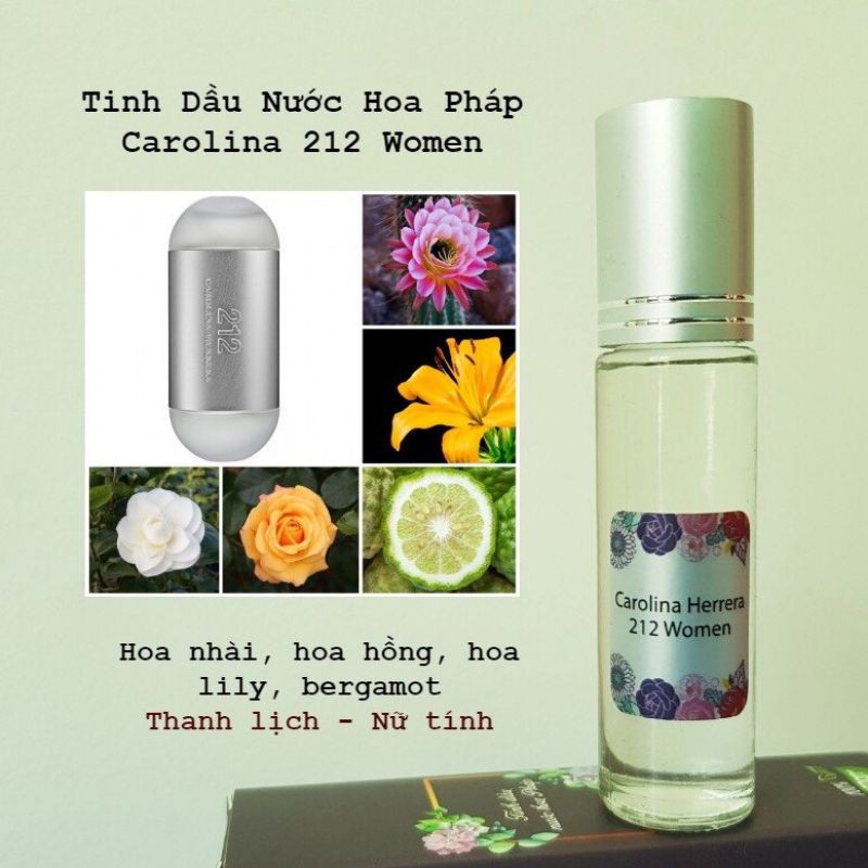 Tinh dầu nước hoa Carolina Herrera 212 Sexy Women 10ml. Nữ tính, thanh lịch