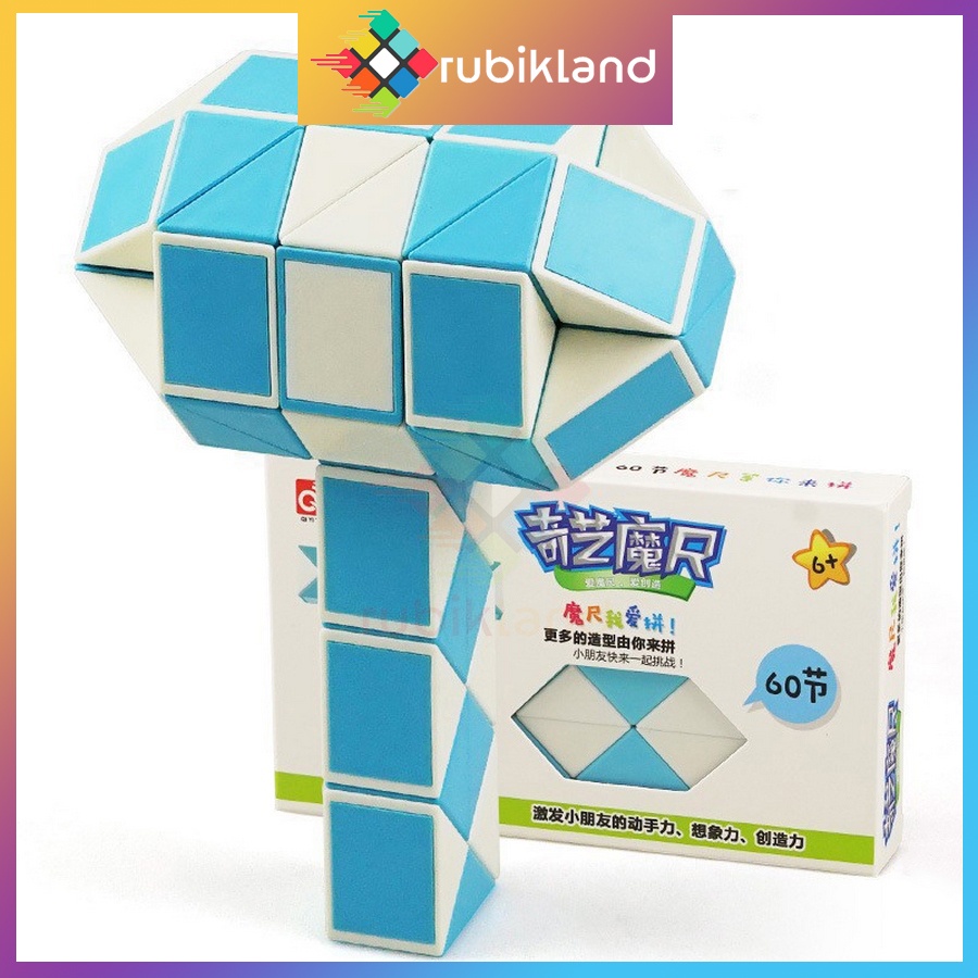 Rubik Snake QiYi Twist Puzzle Rubic Biến Thể Cao Cấp 24 Đoạn 36 48 60 72 Đồ Chơi Trí Tuệ Trẻ Em