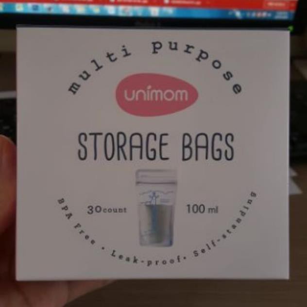 TÚI ĐỰNG SỮA MẸ (TRỮ SỮA MẸ) UNIMOM HÀN QUỐC KHÔNG CÓ BPA 100ML (30 TÚI/HỘP) UM870497