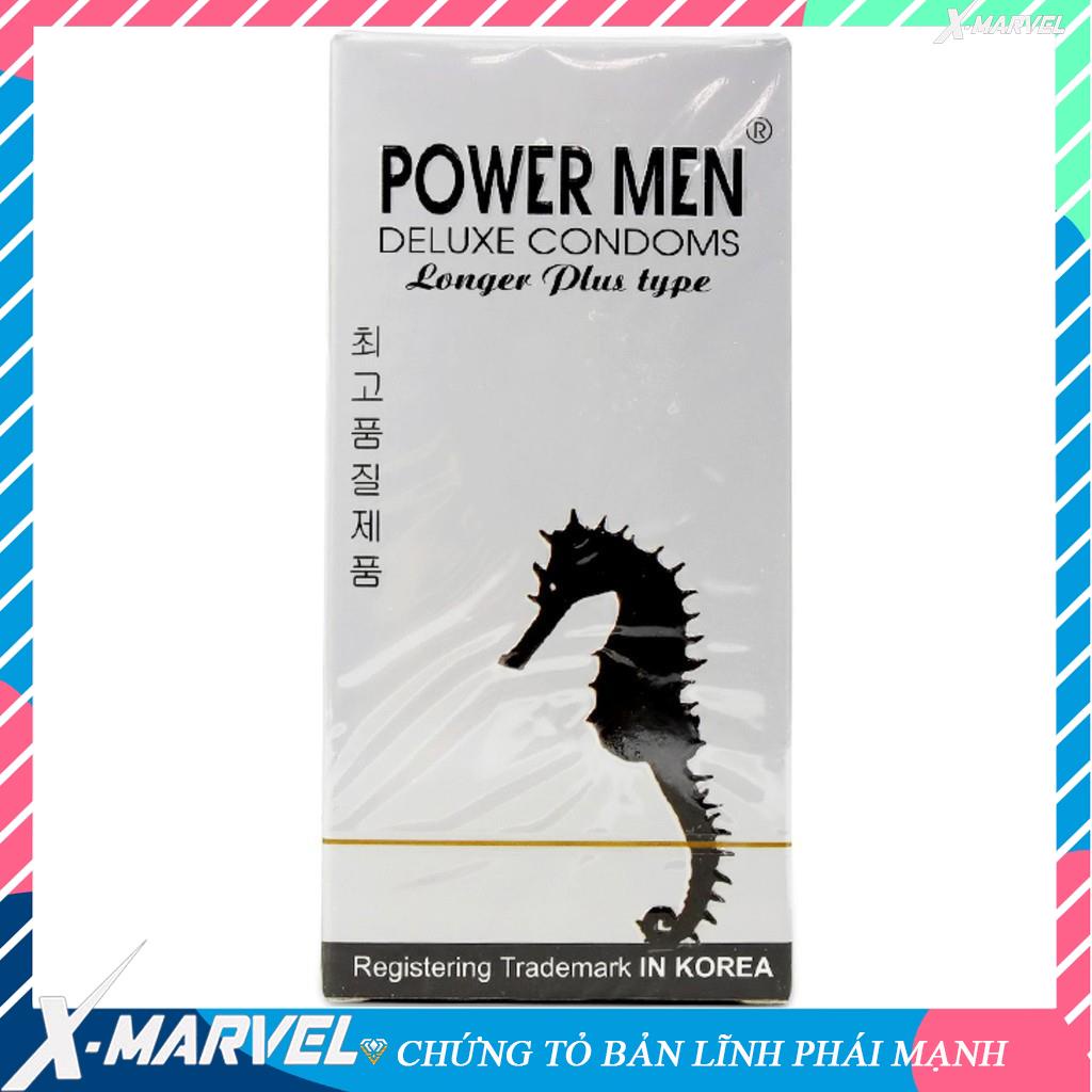 Bao cao su gân gai - trị xuất tinh sớm - kéo dài thời gian quan hệ -hộp 12 chiếc- Bao cao su Power Men xám hộp 12 chiếc