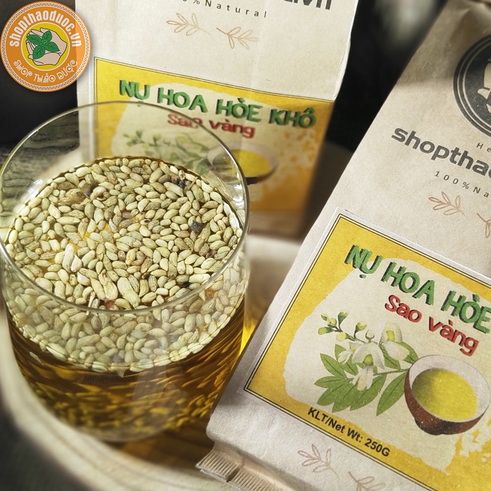 Combo 2 gói 250g - Trà hoa hòe khô đã sao vàng - Quà tặng cho người cao tuổi - Giúp dễ ngủ, an thần, hạ huyết áp