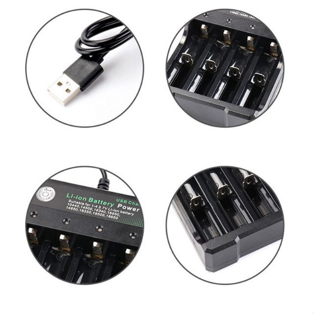 Bộ chuyển đổi sạc pin bốn pin Li-ion cho 18650 18500 16340 14500 26650