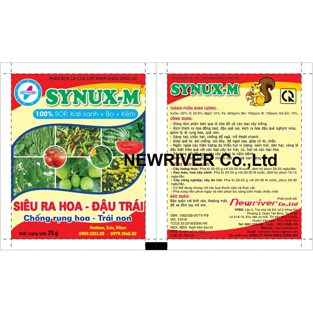 SIÊU RA HOA, ĐẬU TRÁI SYNUX M GÓI 25GR