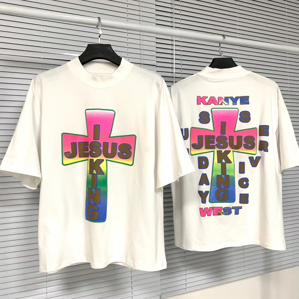 Áo thun ngắn tay Kanye West x Jesus Is King CPFM cross T-shirt ss20