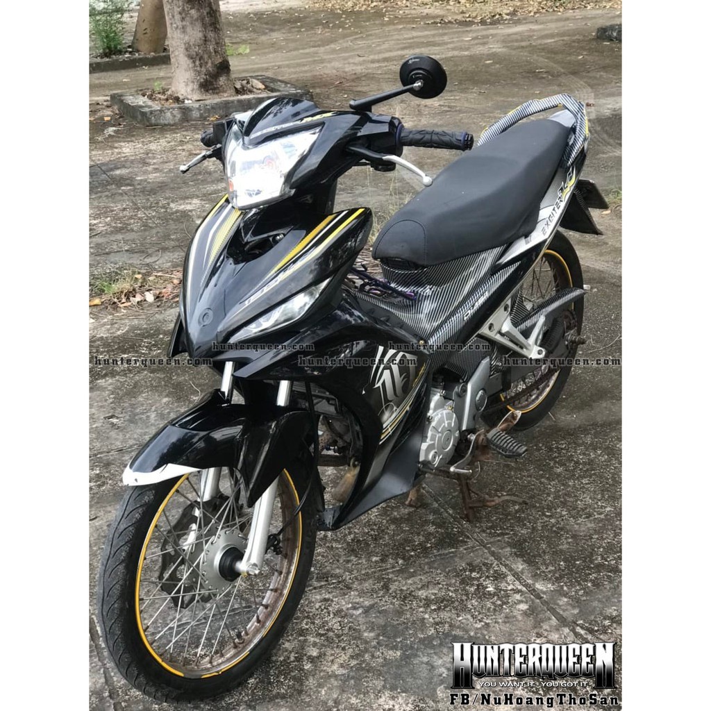 Tem rời Exciter 135 đen trắng LC. Sản phẩm cao cấp không bay màu, độ dính cao