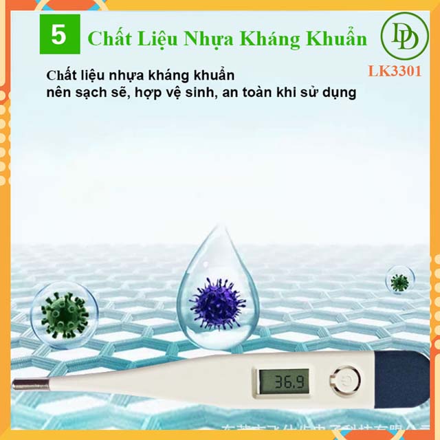 Nhiệt kế điện tử kẹp nách hoặc ngậm miệng-nhiệt kế đo nhiệt độ cơ thể