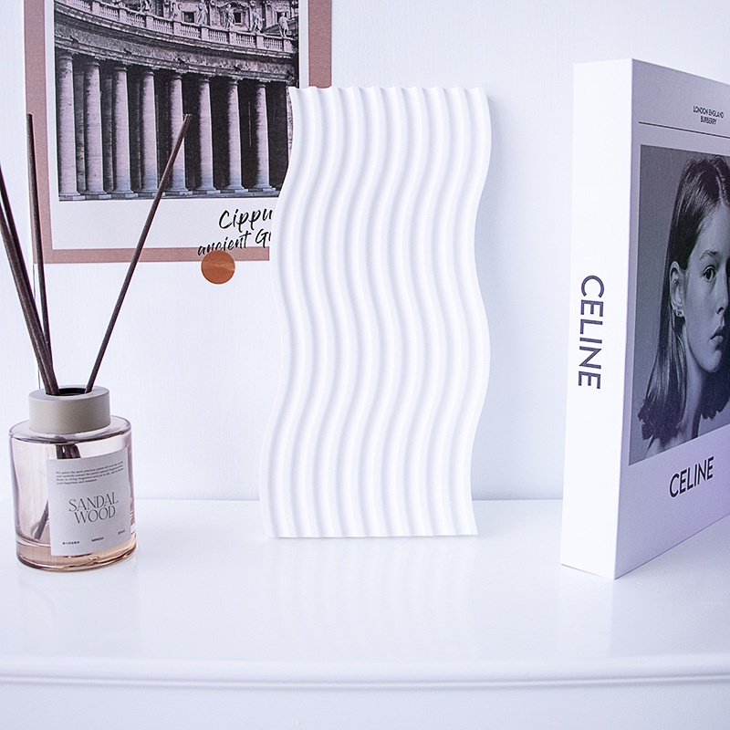 Khay Sứ Đựng Trái Cây Thiết Kế Lượn Sóng Phong Cách Bắc Âu Cao Cấp